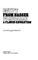 Cover of: Egypt from Nasser to Mubarak by Anthony McDermott