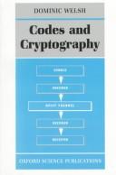 Codes and cryptography by Dominic Welsh