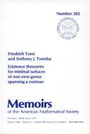Cover of: Existence theorems for minimal surfaces of non-zero genus spanning a contour by Friedrich Tomi