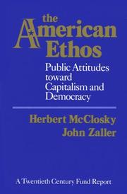Cover of: The American Ethos: Public Attitudes Toward Capitalism and Democracy (Twentieth Century Fund Books/Reports/Studies)