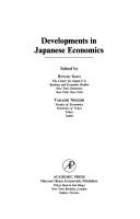 Cover of: Developments in Japanese economics by edited by Ryuzo Sato, Takashi Negishi.