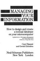 Managing your information by Carol Tenopir