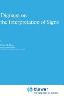 Dignāga on the interpretation of signs by Hayes, Richard P.
