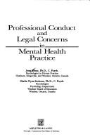 Professional conduct and legal concerns in mental health practice by Joan Rinas