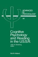 Cover of: Cognitive psychology and reading in the U.S.S.R. | 