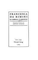 Francesca da Rimini by Gabriele D'Annunzio