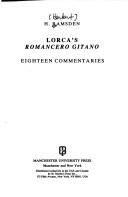 Cover of: Lorca's Romancero gitano: eighteen commentaries