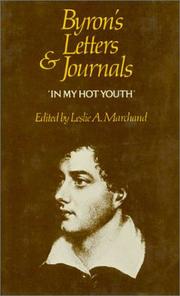 Cover of: "In my hot youth": 1798-1810.