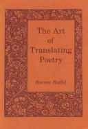Cover of: The art of translating poetry
