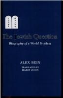 Cover of: The Jewish question by Alex Bein