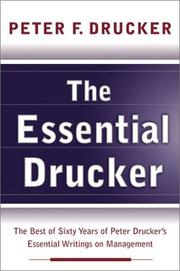 Cover of: The Essential Drucker by Peter F. Drucker