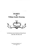 Diaries of William Souder Hemsing by William Souder Hemsing
