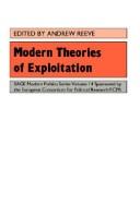 Cover of: Modern theories of exploitation