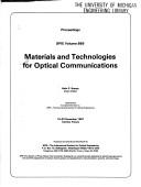 Materials and technologies for optical communications