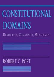 Cover of: Constitutional domains: democracy, community, management