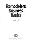 Cover of: Remodelers business basics