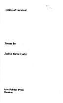 Cover of: Terms of survival by Judith Ortiz Cofer