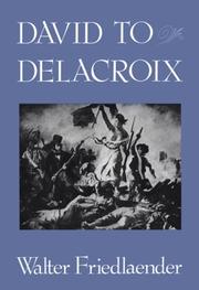 David to Delacroix by Walter Friedlaender