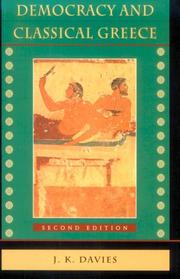 Cover of: Democracy and classical Greece