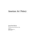 Cover of: American art pottery.