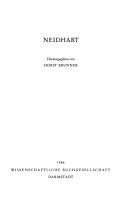 Neidhart by Neidhart von Reuenthal, Horst Brunner