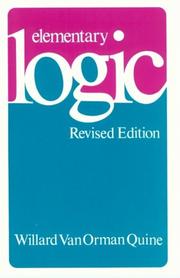 Cover of: Elementary logic by Willard Van Orman Quine