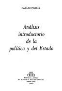 Cover of: Análisis introductorio de la política y del estado