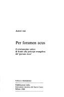 Cover of Per foramen acus by Unknown