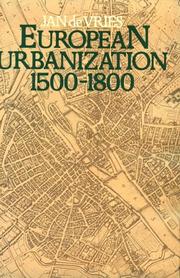 Cover of: European urbanization, 1500-1800