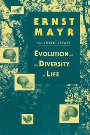 Cover of: Evolution and the Diversity of Life by Ernst Mayr