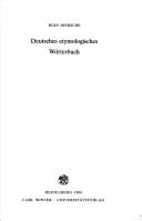 Cover of: Deutsches etymologisches Wörterbuch by Rolf Hiersche