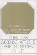 Cover of: Die Funktion der Kataloge in Ovids Exilpoesie by Ursula Bernhardt