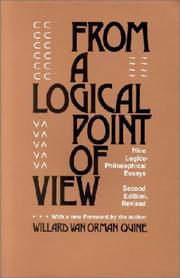 Cover of: From a Logical Point of View: Nine Logico-Philosophical Essays, Second Revised Edition