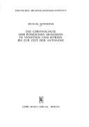 Die Chronologie der römischen Mosaiken in Venetien und Istrien bis zur Zeit der Antonine by Michael Donderer