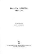 Cover of: Diarium Lamberg 1645-1649