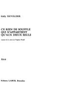 Cover of: Ce rien de souffle qui nʼappartient quʼaux dieux seuls: récit