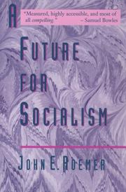 Cover of: A future for socialism