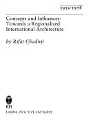 Cover of: Concepts and influences: towards a regionalized international architecture, 1952-1978