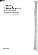 Cover of: Trümmer, Tränen, Zuversicht: Alltag in Hessen, 1945-1949