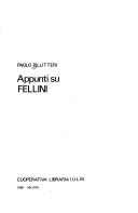 Cover of: Appunti su Fellini by Paolo Pillitteri