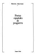 Cover of: Poetas españoles de posguerra by Manuel Mantero
