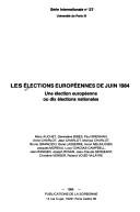 Cover of: Les Elections européennes de juin 1984 by Marc Auchet ... [et al.].