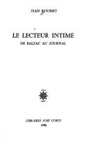 Cover of: Le lecteur intime: de Balzac au journal