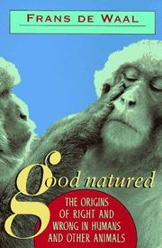 Cover of: Good Natured by Frans De Waal