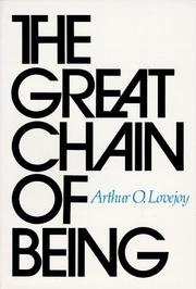 Cover of: The great chain of being