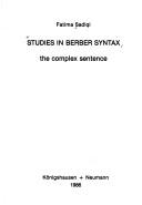 Cover of: Studies in Berber syntax: the complex sentence