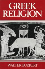 Cover of: Greek Religion by Walter Burkert