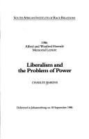Cover of: Liberalism and the problem of power