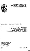 Cover of: Readable consumer contracts | N. J. C. Van den Bergh