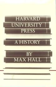 Harvard University Press by Max Hall